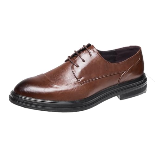 YZABEL Leather Mens Formal Shoes Round Toe Office Shoes Men Elegant Loafers Casual Work Office Comfortable Business Shoes
