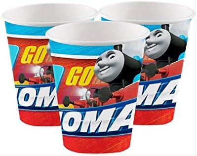 Miniatura 2 de Amscan Thomas All Aboard Design - Vasos de papel, 9 onzas, multicolor, 8 unidades