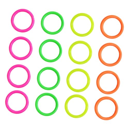 CONGARTENO - CONGARTENO 24 pièces Lot de Anneaux Solides de Lancer Plastique pour Garçon Fille Jeu de Lancer Cercle Améliore Coordination Main-œil et Motricité pour Intérieur et Couleur Couleur Aléatoire