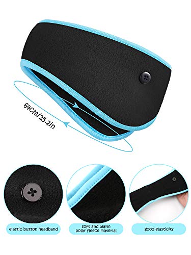 Syhood 6 Pieces Winter Fleece Ear Warmer Headband Ear Muffs Head Wraps with Winter Fleece Neck Warmers Gaiter for Outdoor Sport Activities - Thumbnail 3