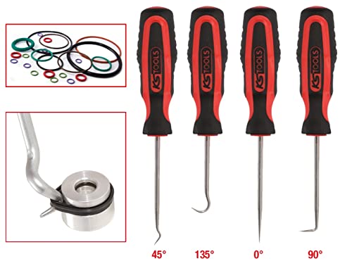 KS Tools Splintentreibersatz, hochglanz verchromt, 4-tlg Hakenwerkzeug-Satz