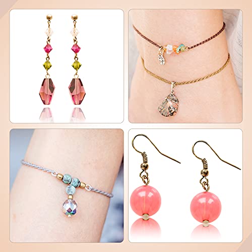 image for Junkin 1400 Pieces Eye Pins Mix Jewelry Findings Eye Pins 0.63 Inch 0.