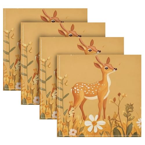 Servilletas de tela cuadradas 20 x 20 pulg set x4 miniatura 1