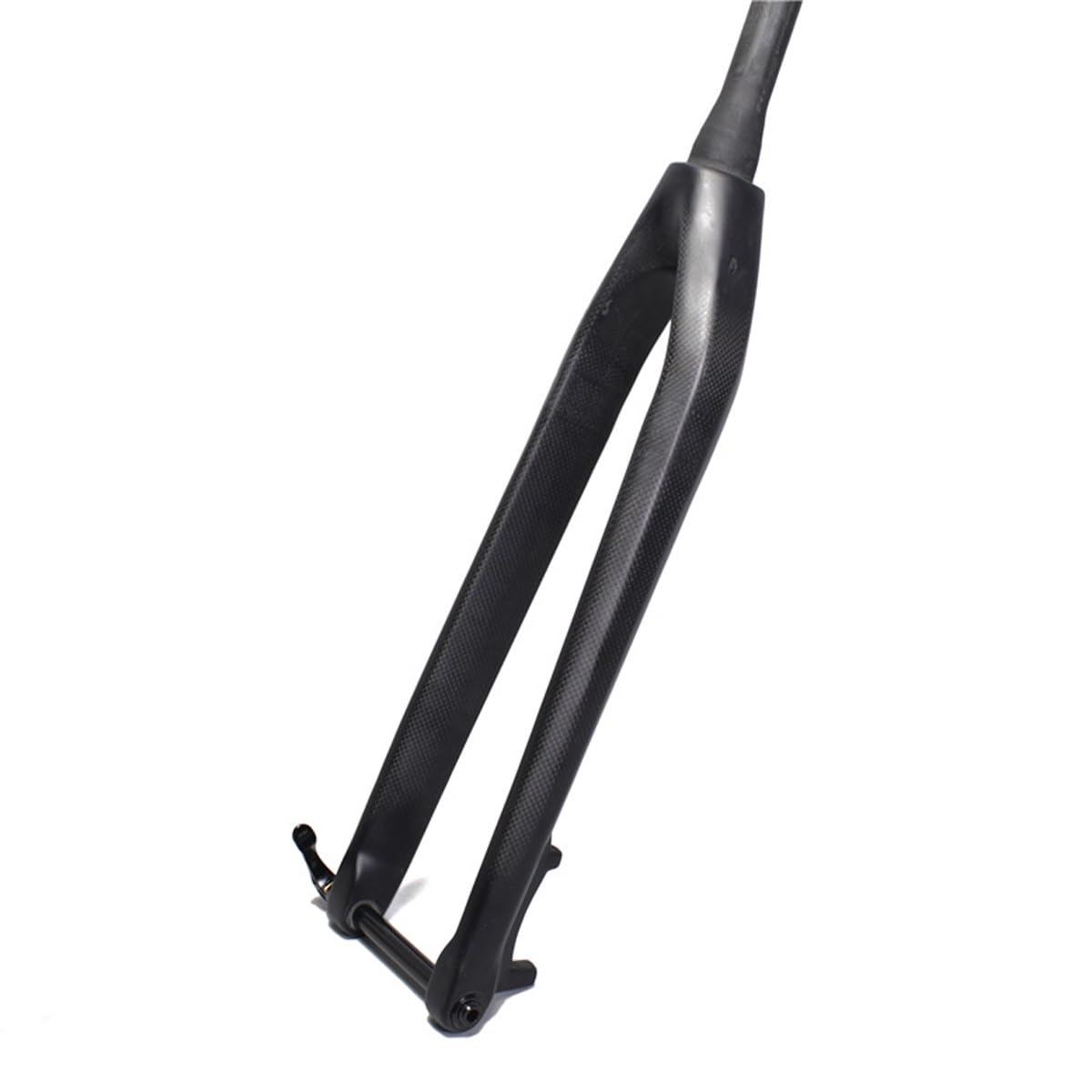 WIQUYBML Mountain Bikes Rigid Fork 26/27.5/29er Carbon Fiber Front 1-1/2" Tapered Disc Brake Thru Axle 100 * 15mm(Matt black,26in)