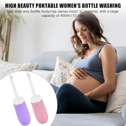 2 Stück Po Dusche Portable Bidet Tragbares Bidet, 400ml Peri Bottle Popodusche Podusche Hand-Reise-Bidet Moderne Po-Dusche Peri Bottle für Postpartale Perinealpflege, Hämorrhoidenbehandlung
