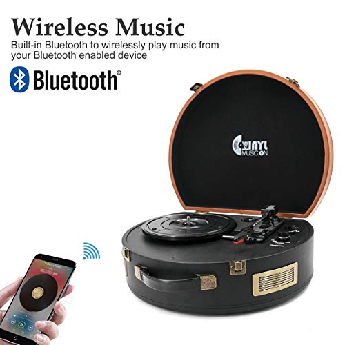 Tourne Disque Bluetooth USB avec Haut-parleurs Stéréo, Tablier De Platine Vinyle De 3 Vitesses avec Poche USB Et Codage… - Les Beatles, Paul McCartney, John Lennon, RIngo Starr, George Harrison Tourne Disque Bluetooth USB avec Haut-parleurs Stéréo, Tablier De Platine Vinyle De 3 Vitesses avec Poche USB Et Codage… – Image 6