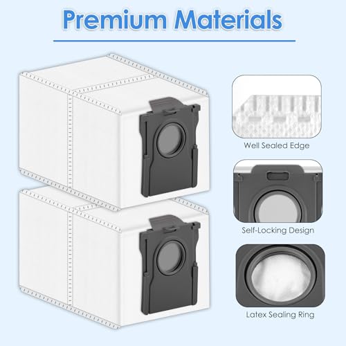 (12 Sztuk) Worki na kurz do odkurzaczy Dreame L10s Ultra Gen 2, L10s Ultra, L40 Ultra, L50 Ultra, X30/X40/X50 Ultra, X40/X50 Ultra Complete, Mova E30 / V50 / E40 / Z50 Ultra – zamienne do odkurzaczy