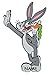 Produktbild Unbekannt 3-D Wandtattoo / Wandbild / Türschild - XL Hase Bugs Bunny incl. Namen - aus Moosgummi - Looney Tunes Wandsticker Wanddeko für Kinderzimmer Kind Kinder Deko B..