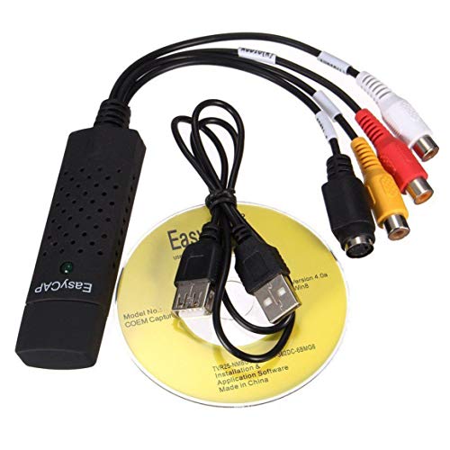 Sanzenling Adaptateur de Capture Audio USB 2.0 VHS VCR TV to DVD Converter Enregistreur vidéo numérique pour Appareil Windows PC Cover