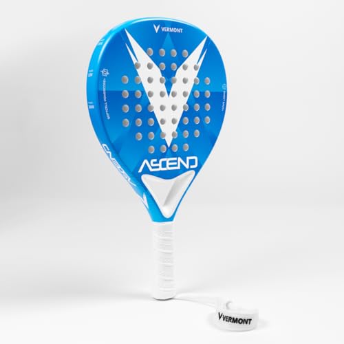 VERMONT Ascend Padel Racket - Premium Carbon Fibre & Fibreglass Padel Racket for Beginners & Intermediate Players