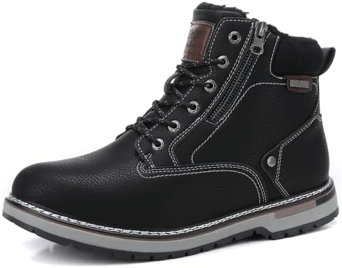ARRIGO BELLO Winterschuhe Herren Winterstiefel Gefüttert Winterboots 41-46 | Schuhband und Reißverschluss, Warmes Fell Gefüttert, Rutschfeste, Atmungsaktiv, Trekking, Wander, Stief
