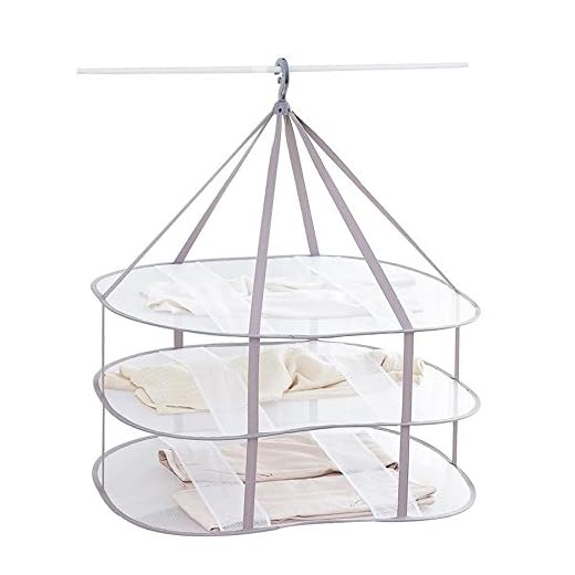Looca 3-Tier Folded Mesh Clothes Hanging Dryer Sweater Drying Rack 30.3" L * 24.5" W*30.7" H