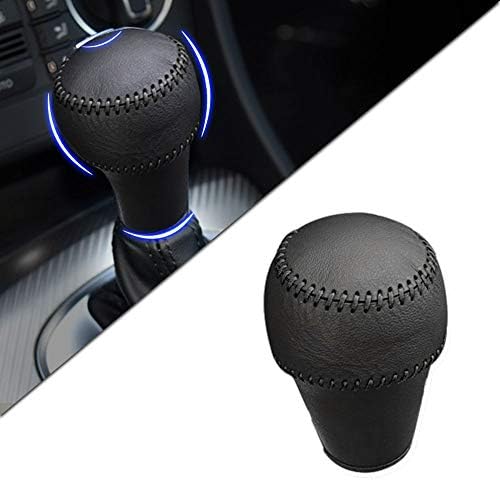 for Audi at Q3 13-18 RS 3 2017 RS 6 2016 RS 7 2016 TT RS 2016 Leather Car Gear Shift Knob Cover Non-Slip Gear Lever Stick Protector Black Type D