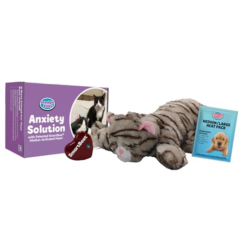 Snuggle Kitty Heartbeat Plush Cat Toy by Snuggle Puppy - Cat Calming Toy and Anxiety Relief for All Breed Sizes