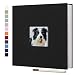 Self Adhesive Photo Album Magnetic Scrapbook Album 40 Magnetic Double Sided Pages Fabric Hardcover DIY Photo Album Length 11 x Width 10.6 (Inches) with A Metallic Pen (Black)