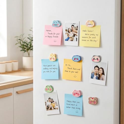 Set de 8 imanes decorativos de animales acrílicos miniatura 3
