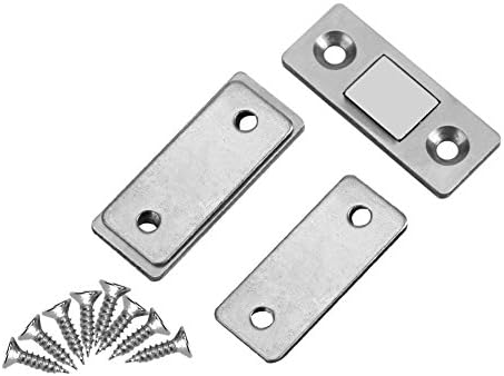 Door Catch Latch Ultra Thin Strong Magnetic Catch with Screws for Home Furniture Cabinet Cupboard - Verified Lab Test Supports has a Pull of 2kg - 2PCS