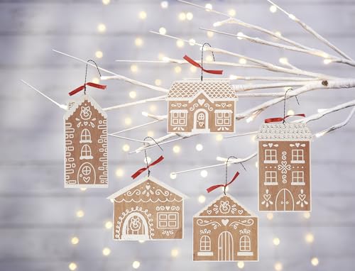 Primitives-by-Kathy-Gingerbread-House-Ornament-Set Primitives by Kathy Gingerbread House Ornament Set