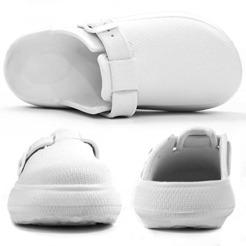 Damyuan Men's Mules & Clogs Summer Water Shoes House Slippers Quick Dry Slip-On Outdoor Indoor Mules Beach Sandals White Size 8.5/9.5 #TOP5