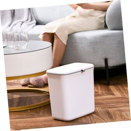 Caneca de basura rectangular MAGICLULU blanca miniatura 5
