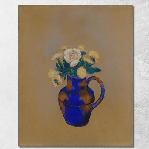 Tableau imprimé sur toile Odilon Redon ord89 encadré 100x80 cm pour décoration murale