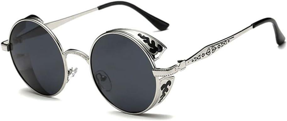 round steampunk sunglasses for men vintage glasses punk sunglasses women retro