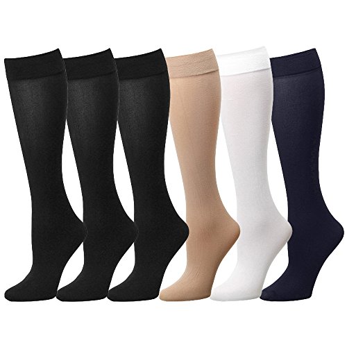 Women Trouser Socks (6-Pack) 700-8-ASSTORTED6