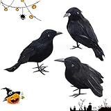 【Vogelschutzwerkzeug】Unsere Halloween Krähe Dekorationen eignen sich perfekt zum Jagd von Krähen im Haus, und Sie können sie auf die Veranda oder den Garten, sogar die Schulter einer Vogelscheuche, platzieren.