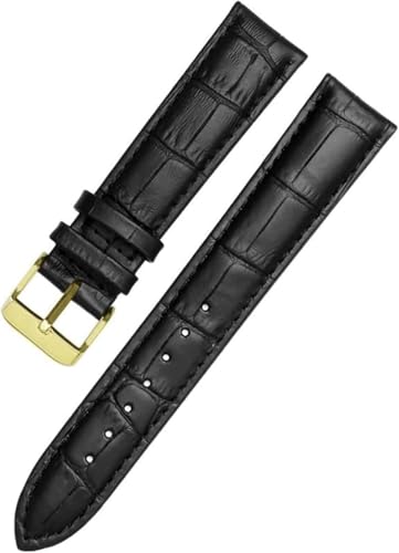 Correa de reloj de cuero genuino texturizado acabado premium de 17mm