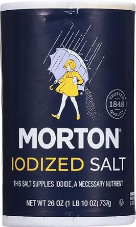 Morton Salt Iodized, All-Purpose Iodized Salt, 1.69 Pound, 1-Pack
