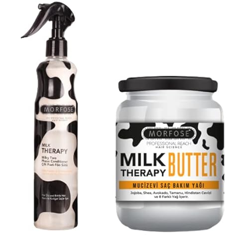 Morfose Milk Therapy Leave-In Conditioner And Milk Therapy Butter Set - Nourishing Hair Care #TOP13
