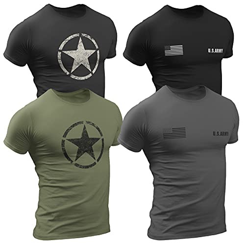 Lot de 4 t-shirts vintage US Army Cover