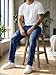 JMIERR Men's Slim Fit Stretch Tapered Leg Skinny Jeans, Casual Cotton Comfort Flexible Denim Pants for Men with 5 Pockets, 34W*32L, Navy Blue