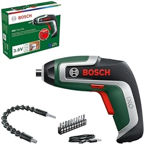 Bosch compacte accuschroevendraaier IXO Flexi Set (voor flexibel schroeven; 7e generatie; 3,6 V; 2,0 Ah; met flexibel verlengstuk en micro-USB-kabel; buigt tot 180°; 10 bits)