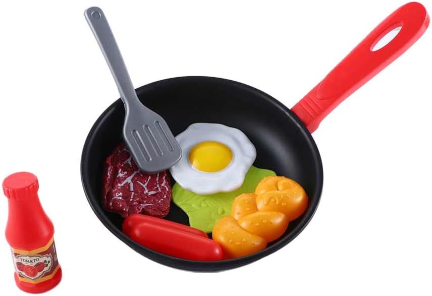 Miniature Kitchen Omelette Vegetable Children Pretend Play Kitchen Pot Pan Toy Cooking Play House Toy Simulation Cookware Simulation Food