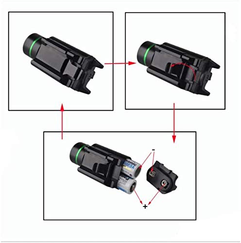 AKFIRE 38 Red/Green Laser Flashlight Combo 200 Lumen Weapon Light with Picatinny Rail Mount (Green)