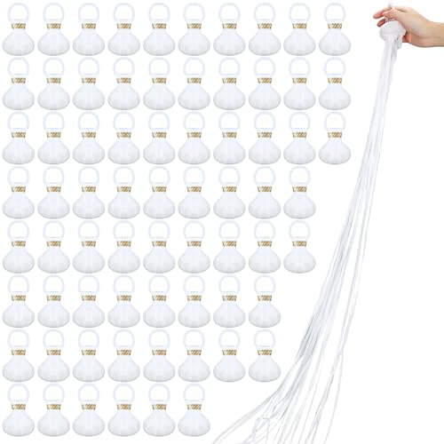 Poen 150 Pcs Throw Streamers Bulk - Colorful No-mess Hand Throw Confetti Poppers Party Streamers for Wedding,Graduation,Birthday(White)