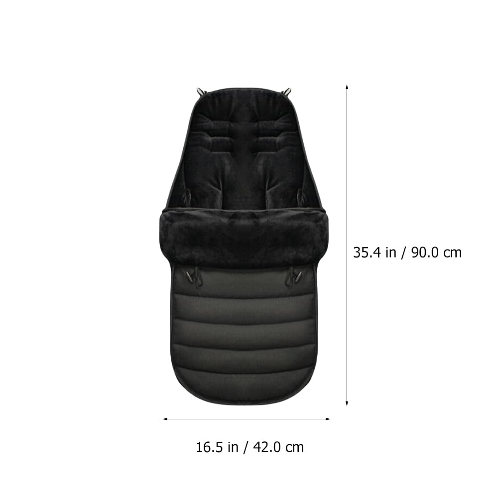 TOYANDONA - Sacco a pelo universale per passeggino, impermeabile, lunghezza regolabile in altezza e temperatura, colore nero