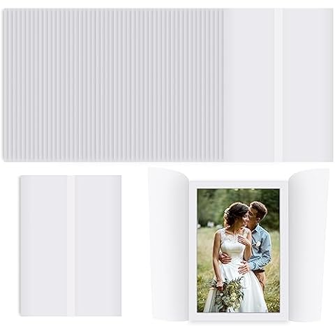 100 Sheets Pre-Folded Vellum Jackets for 5x7 Invitations,Vellum Wraps for 5 x 7 Wedding Invitations,Bulk Transparent Paper Envelope Liners for Wedding Baby Shower Birthday Invitations Cards Cover