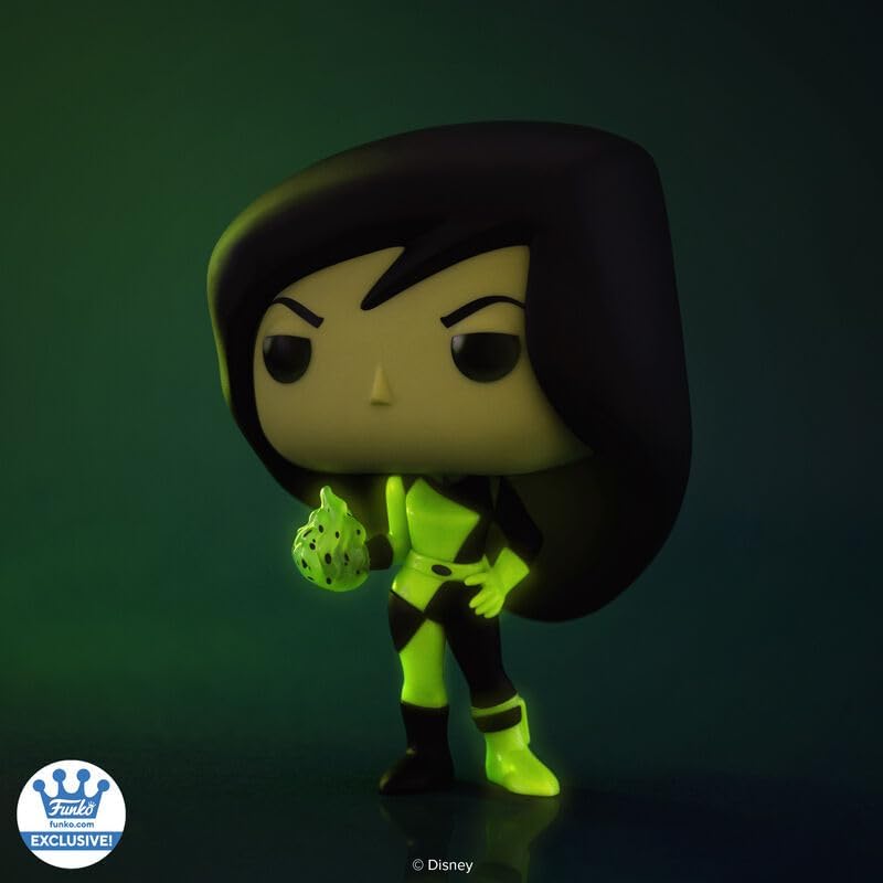 Funko Pop! Disney Kim Possible Shego Glow-in-The-Dark Vinyl Figure, 3.85 inches, Shop Exclusive #1582