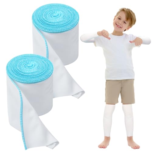 Threlaco 2 Rolls Wet Wraps Bandage for Eczema 3.54 x 1.97 yd Wet Wrap Therapy for Eczema Treatment for Adults Kids(Blue)