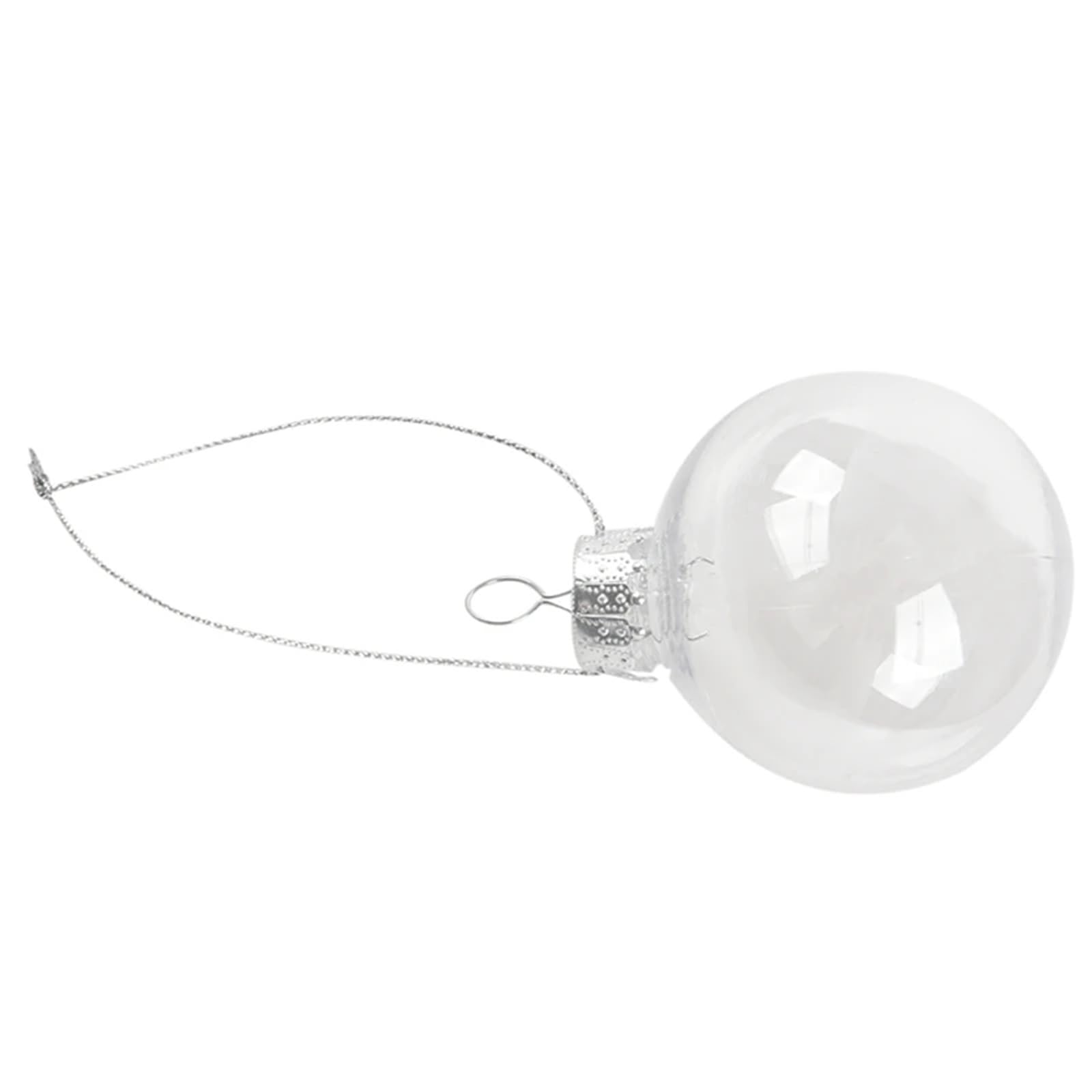 Boule De Noel,Noel Decoration Lot de 40 Boules Noël Transparentes en Plastique incassable et sans Couture, 60 mm, for décoration d'arbre