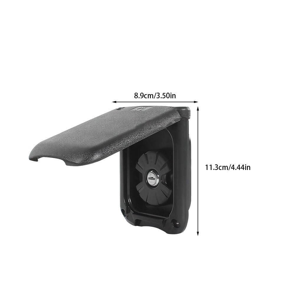 QOKLIYUI La Trappe de Remplissage d'eau Douce pour Camping-Car avec Filtre d'entrée maintient l'eau Propre et Saine, a Une Apparence étonnante et Peut prévenir, Noir