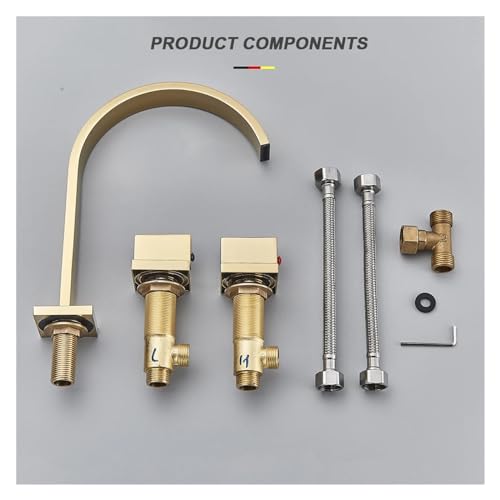Mitigeur de lavabo haut de gamme en chrome avec bec cascade architectural