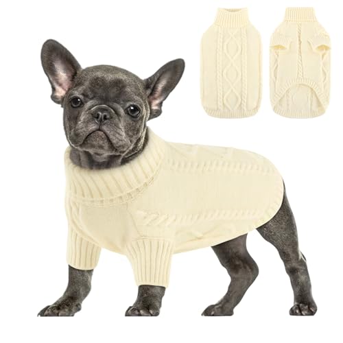 Image of Queenmore Small Dog Sweater for Small Dogs Girl, Winter Dogs /Cats Pullover