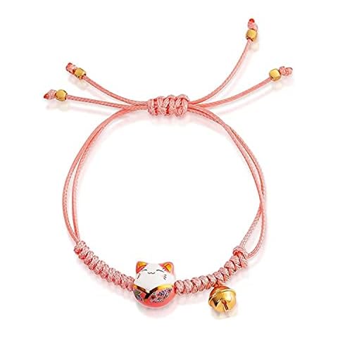 Pulsera de Gato de la Suerte de Cuerda Trenzada Cover