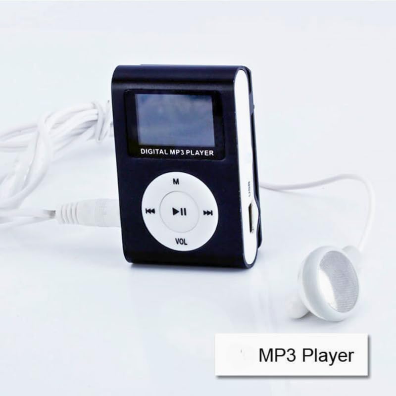 Image of DRUMSTONE ( Years End Sale with 10+6 Years Warranty ) Portable MP3 Music Player with Mini LCD Screen, Lightweight Design, 3.5mm Stereo Jack, Long Playback & Expandable Storage