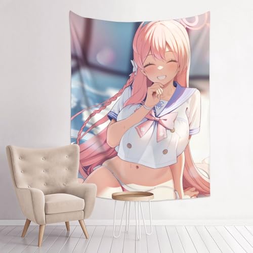 タペストリー ブルーアーカイブ 浦和ハナコ 布ポスター 大判 部屋や窓の飾り インテリア ウォールアート 装飾アート 雰囲転換 装飾用品 おしゃれ お誕生日 家庭用 お店 お贈り物 プレゼント 95*73cm
