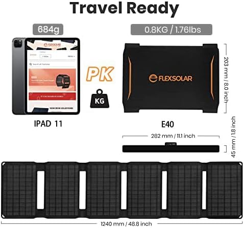 FlexSolar 40W Charger IP67 Dustproof and Water-Resistant