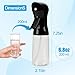 Miralosvian Spray Bottle for Hair Continuous Ultra Fine Mist (200ml) 360° Multi Spray Bottle for Plants, Cleaning, Skin Care Leakproof & Durable Black 1 Pack